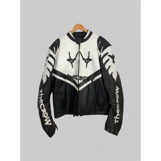 Vintage The Crow Racing Men's Leather Jacket