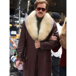 Will Ferrell Anchorman 2 The Legend Continues Leather Coat