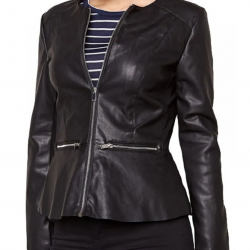 Womens Fashion Designer Leather Jacket Black Womens Fashion Designer Leather Jacket Black