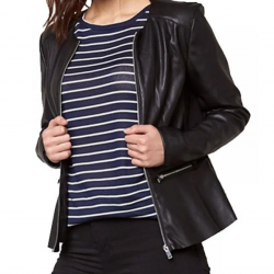 Womens Fashion Designer Leather Jacket Black Womens Fashion Designer Leather Jacket Black
