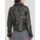 Womens Quilted Black Leather Biker Jacket