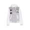 Womens Letterman White Hoodie