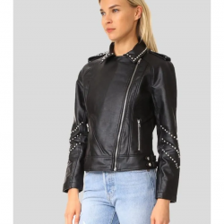 Womens Studded Leather Motorcycle Jacket Womens Studded Leather Motorcycle Jacket