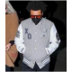 XO The Weeknd HOB 10 Year Letterman White Grey Jacket