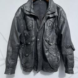 Y2K Archive Trashed Military USA Biker Moto Leather Jacket Y2K Archive Trashed Military USA Biker Moto Leather Jacket
