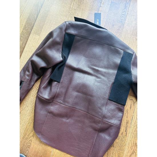 Yang Li Heavy Grain Men's Brown Leather Jacket