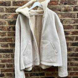 Yeezy Season 5 Lamb Shearling Birch Leather Jacket Coat Yeezy Season 5 Lamb Shearling Birch Leather Jacket Coat