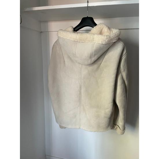 Yeezy Short Beige Shearling Jacket