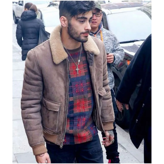 Zayn Malik Brown Suede Leather Jacket