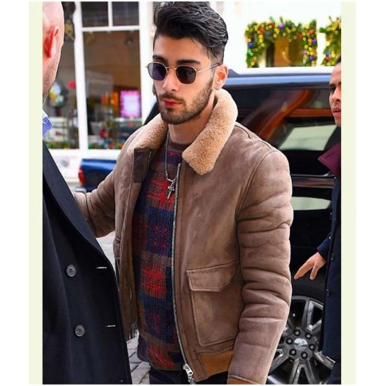 Zayn Malik Brown Suede Leather Jacket