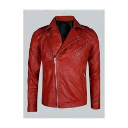 Fergal Devitt Motorcycle Red Leather Jacket	