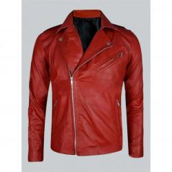 Fergal Devitt Motorcycle Red Leather Jacket	 Fergal Devitt Motorcycle Red Leather Jacket