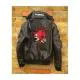 Cyberpunk 2077 Costume Jacket Mens Brown Leather Embroidery Coat