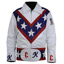 Daredevil Evel Knievel Leather Motorcycle Jacket Costume	