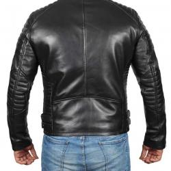 Darin Mens Black Quilted Motorcycle Asymmetrical Leather Jacket	 Darin Mens Black Quilted Motorcycle Asymmetrical Leather Jacket