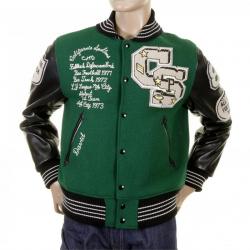 Dark Green Spartans Stadium Varsity Jacket	 Dark Green Spartans Stadium Varsity Jacket
