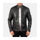 Dean Black Leather Biker Jacket