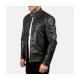 Dean Black Leather Biker Jacket