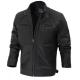 Diamond Classic Black Cafe Racer Biker Jacket