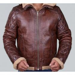 Diamond Quilted Bomber B3 Shearling Jacket	 Diamond Quilted Bomber B3 Shearling Jacket
