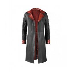 Devil May Cry 4 Dante Leather Trench Coat Costume	