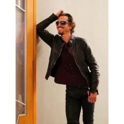 DMZ Benjamin Bratt Biker Leather Jacket	