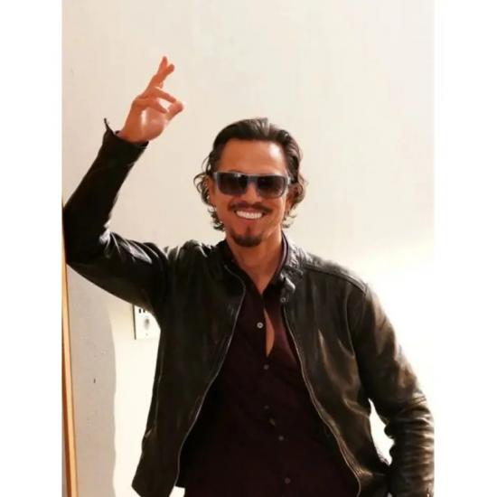 DMZ Benjamin Bratt Biker Leather Jacket