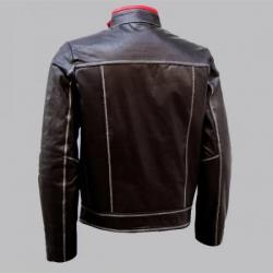 Double Stitched Men's Brown Leather Jacket	 Double Stitched Men's Brown Leather Jacket