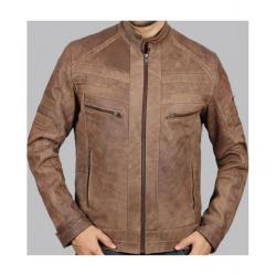 Douglas Brown Leather Jacket Mens	