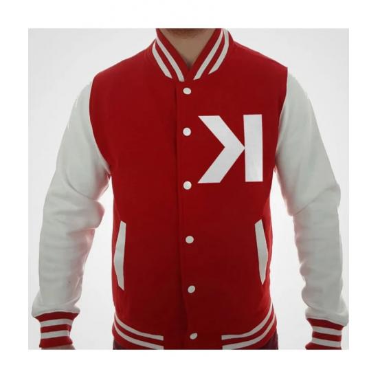Electro Kavinsky Red and White Wool Jacket