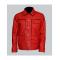 Elvis Presley Inspired Mens Red Leather Jacket	