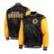 Enforcer Boston Bruins Yellow and Black Satin Jacket	