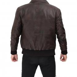 Ernest Mens Dark Brown Bomber Leather Jacket	 Ernest Mens Dark Brown Bomber Leather Jacket