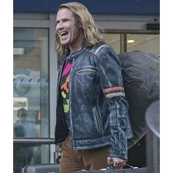 Eurovision Song Contest Will Ferrell Cafe Racer Leather Jacket	