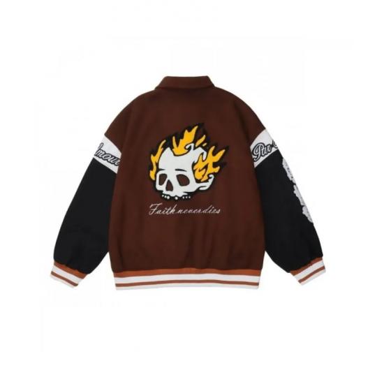 Faith and Lies Varsity Jacket