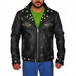 Fallout Tunnel Snakes Rule Black Leather Jacket	 Fallout Tunnel Snakes Rule Black Leather Jacket