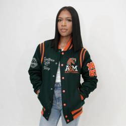 FAMU Florida AM University UNISEX Varsity Jacket	 FAMU Florida AM University UNISEX Varsity Jacket