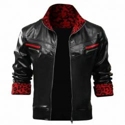 Final Fantasy VII Remake Cosplay Leslie Kyle Leather Jacket Costume Halloween	 Final Fantasy VII Remake Cosplay Leslie Kyle Leather Jacket Costume Halloween