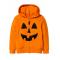 Fleece Halloween Pumpkin Zip Up Hoodie	