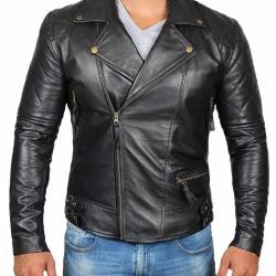 Frisco Asymmetrical Mens Black Leather Motorcycle Jacket	 Frisco Asymmetrical Mens Black Leather Motorcycle Jacket