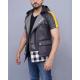 Game Inspired Kingdom Hearts III Riku Cosplay Costume Hooded Leather Jacket