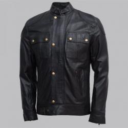 Gerard Butler Black Leather Jacket	 Gerard Butler Black Leather Jacket