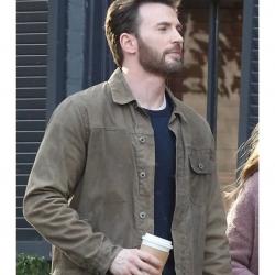Ghosted Chris Evans Brown Jacket	 Ghosted Chris Evans Brown Jacket