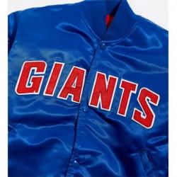 Giants New York Blue and White Satin Jacket	 Giants New York Blue and White Satin Jacket