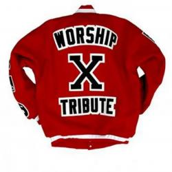 Glassjaw Letterman Red Wool Jacket	 Glassjaw Letterman Red Wool Jacket