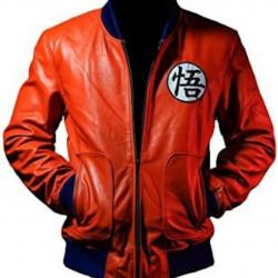 Goku Bomber Leather Jacket	 Goku Bomber Leather Jacket
