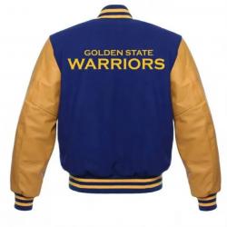 Golden State Warriors Blue and Yellow Letterman Jacket	 Golden State Warriors Blue and Yellow Letterman Jacket
