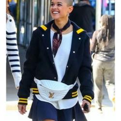 Gossip Girl Julien Calloway Yellow Varsity Jacket	 Gossip Girl Julien Calloway Yellow Varsity Jacket