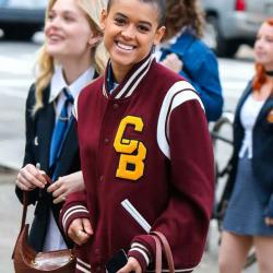 Gossip Girl Julien Calloway Red Varsity Jacket	 Gossip Girl Julien Calloway Red Varsity Jacket