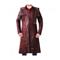 Guardian Of The Galaxy Volume 2 Chris Pratt Star Lord Leather Trench Coat	